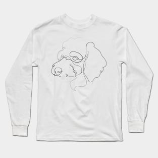 Poodle - one line drawing Long Sleeve T-Shirt